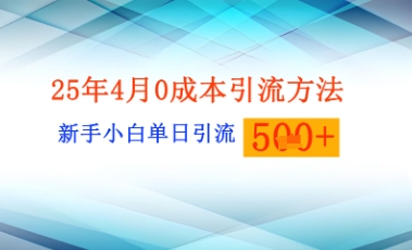 25年4月最新0成本引流方法新手小白单日引流500+精准创业粉-极速网创
