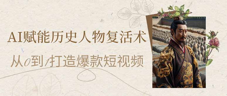 （14311期）AI赋能历史人物复活术：从0到1打造爆款短视频-极速网创