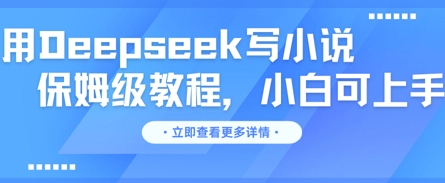 用Deepseek写小说，保姆级教程，小白可实操-极速网创
