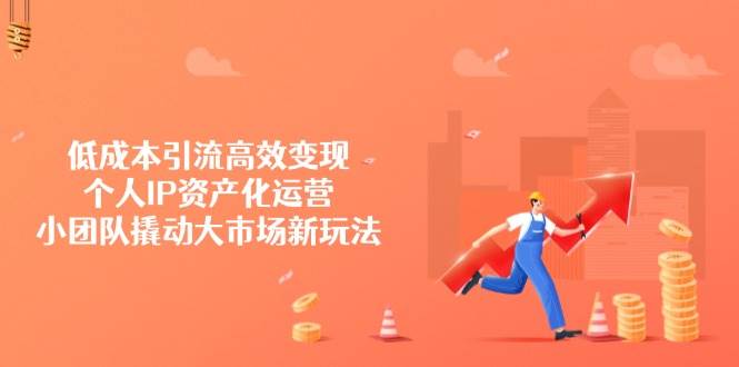 低成本引流高效变现，个人IP资产化运营，小团队撬动大市场新玩法-极速网创