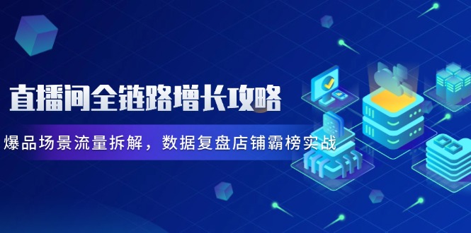 （14721期）直播间全链路增长攻略，爆品场景流量拆解，数据复盘店铺霸榜实战-极速网创