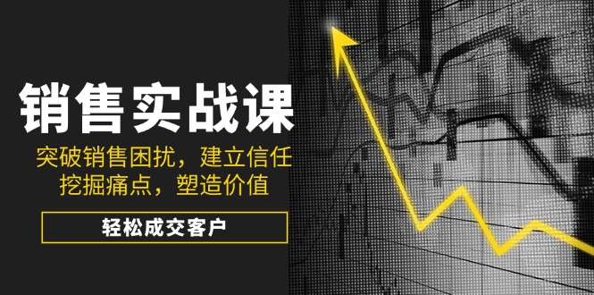 （14297期）销售实战课，突破销售困扰，建立信任，挖掘痛点，塑造价值，轻松成交客户-极速网创