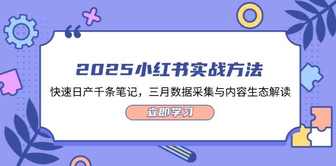 2025小红书实战方法，快速日产千条笔记，三月数据采集与内容生态解读-极速网创