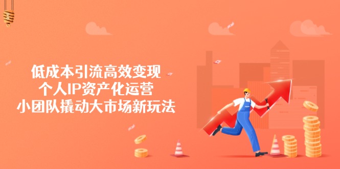 （14555期）低成本引流高效变现，个人IP资产化运营，小团队撬动大市场新玩法-极速网创