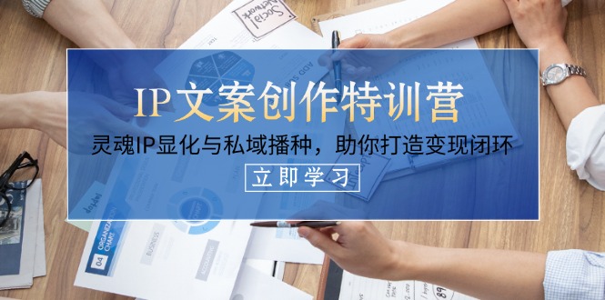 （14330期）IP文案创作特训营，灵魂IP显化与私域播种，助你打造变现闭环（14节课）-极速网创