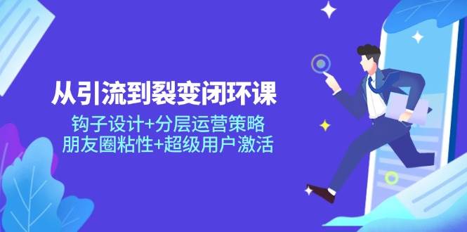 从引流到裂变闭环课：钩子设计+分层运营策略，朋友圈粘性+超级用户激活-极速网创