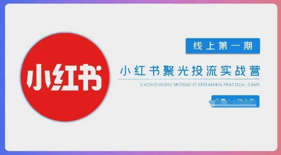 小红书聚光陪跑第一期，教你从0到1玩转小红书聚光投流，搭建小红书付费投流团队，更快的见到效果-极速网创