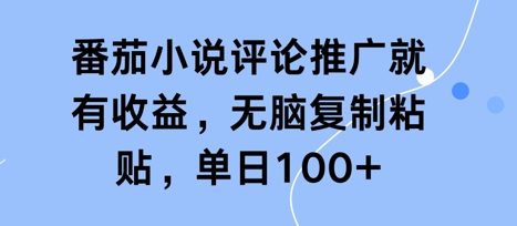番茄小说评论推广就有收益，无脑复制粘贴，单日100+-极速网创