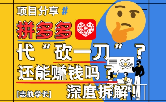 【2025最新】拼多多代坎助力项目深度拆解：还能挣钱吗?全流程玩法-极速网创