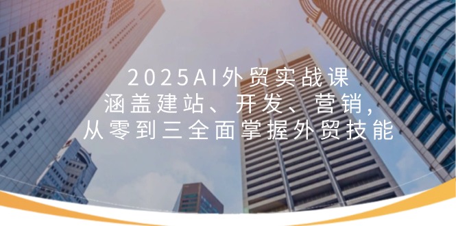 （14135期）2025AI外贸实战课：涵盖建站、开发、营销, 从零到三全面掌握外贸技能-极速网创