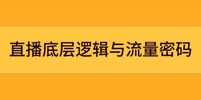 直播底层逻辑与流量密码：定位模型+案例拆解，急速流承接与数据优化全攻略-极速网创