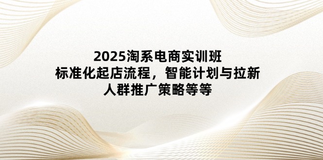 （14522期）2025淘系电商实训班：标准化起店流程，智能计划与拉新，人群推广策略等等-极速网创