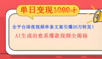 全平台深夜文案新风口：DeepSeek生成百万播放量金句，治愈系内容涨粉速度快4倍-极速网创