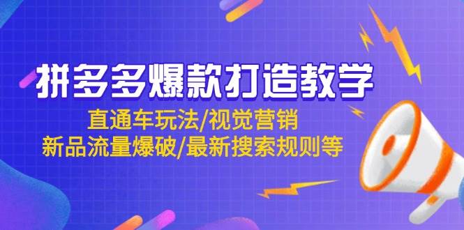 拼多多爆款打造教学：直通车玩法/视觉营销/新品流量爆破/最新搜索规则等-极速网创