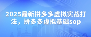 2025最新拼多多虚拟实战打法，拼多多虚拟基础sop-极速网创