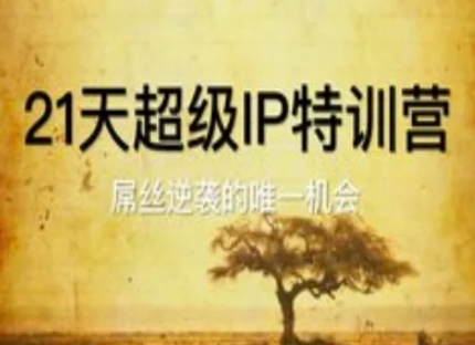 21天超级IP特训营，屌丝逆袭的唯一机会-极速网创