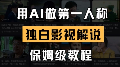 用AI做第一人称独白影视解说，手把手教学，保姆级教程-极速网创