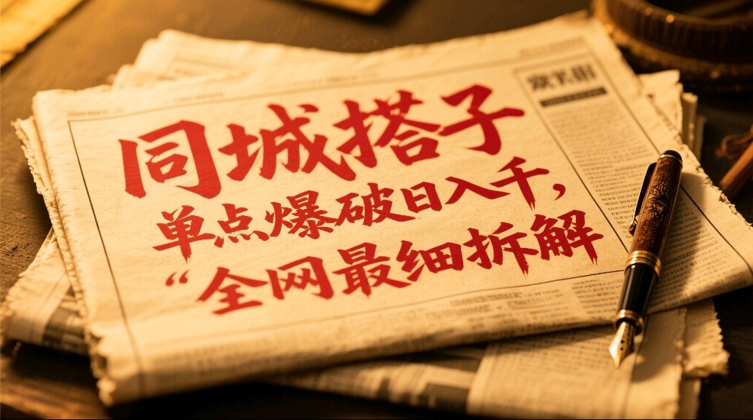 同城搭子群19.9单点爆破日入千，搭子组局月入万，全网最细拆解-极速网创