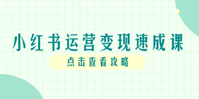 （14951期）小红书运营变现速成课，账号搭建到暴力起号，个人IP全流程指南-极速网创