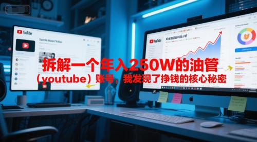 付费文章：拆解一个年入250W的油管（youtube）账号，我发现了挣钱的核心秘密-极速网创