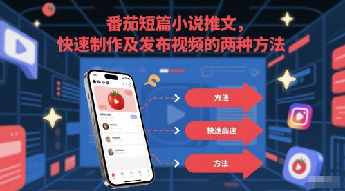 番茄短篇小说推文，快速制作及发布视频的两种方法-极速网创