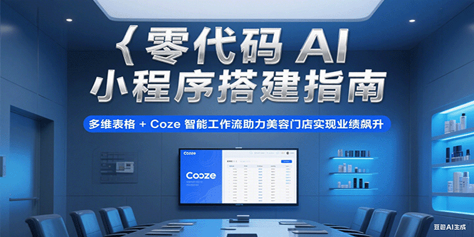 零代码AI小程序搭建指南，多维表格+Coze智能工作流助力美容门店实现业绩飙升-极速网创