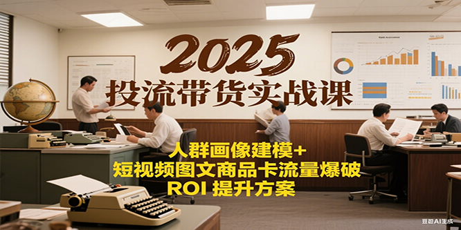 2025投流带货实战课：人群画像建模+短视频图文商品卡流量爆破ROI提升方案-极速网创