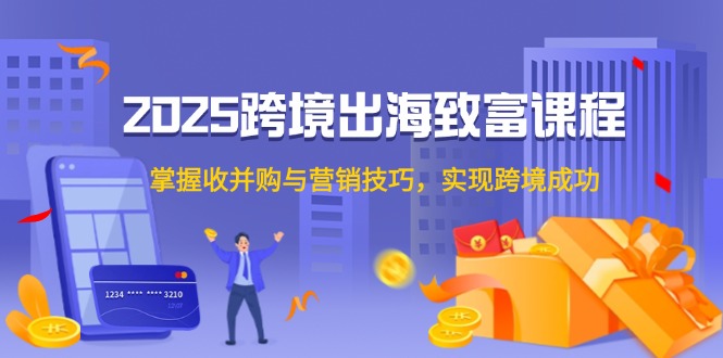 （14898期）2025跨境出海致富课程，掌握收并购与营销技巧，实现跨境成功-极速网创