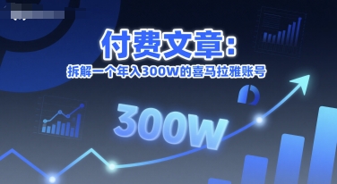 付费文章：拆解一个年入300W的喜马拉雅账号-极速网创