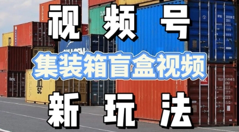 视频号新玩法，利用老外开集装箱盲盒视频，挣分成计划收益，月入过W，新手小白轻松上手-极速网创