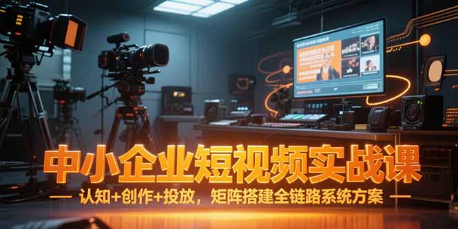 （15249期）中小企业短视频实战课，认知+创作+投放，矩阵搭建全链路系统方案-极速网创