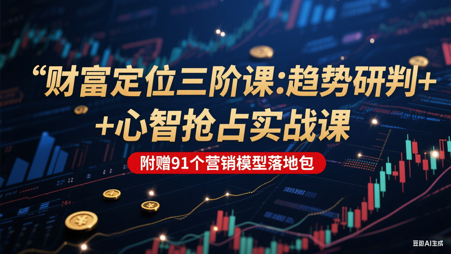 财富定位三阶：趋势研判 + 心智抢占实战课，附赠91个营销模型落地包-极速网创