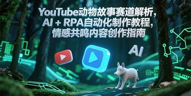YouTube动物故事赛道解析，AI+RPA自动化制作教程，情感共鸣内容创作指南-极速网创