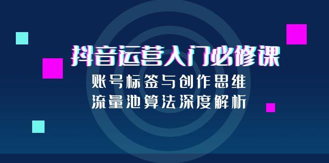 （15149期）抖音运营入门必修课，账号标签与创作思维，流量池算法深度解析-极速网创