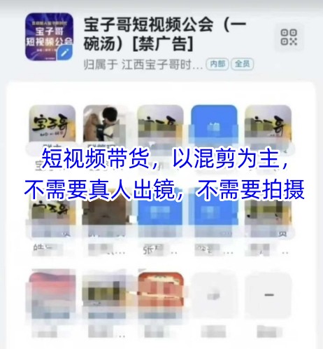 宝子哥头部团队短视频带货，以混剪为主，不需要真人出镜，不需要拍摄【更新6月】-极速网创