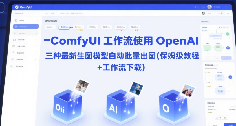 ComfyUI 工作流使用 OpenAI 三种最新生图模型自动批量出图(保姆级教程+工作流下载)-极速网创