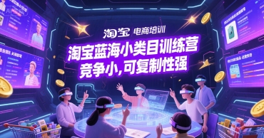 淘宝蓝海小类目训练营， 竞争小，可复制性强-极速网创