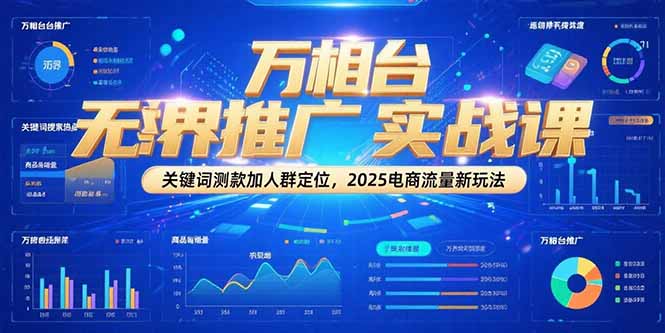 （15192期）万相台无界推广实战课，关键词测款加人群定位，2025电商流量新玩法-极速网创
