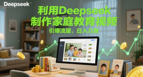 利用Deepseek制作家庭教育视频，引爆流量，日入几张-极速网创