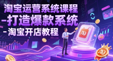 淘宝运营系统课程-打造爆款系统-淘宝开店教程-极速网创
