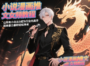 小说漫画推文女频教程，让所有小白从0成为行业内高手，简单暴力兼职轻松挣米-极速网创