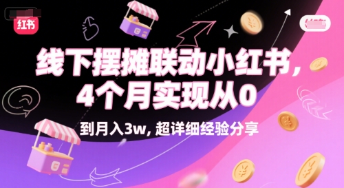 线下摆摊联动小红书，4 个月实现从 0 到月入3w，超详细经验分享-极速网创