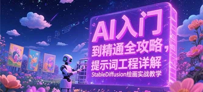 AI入门到精通全攻略，提示词工程详解，StableDiffusion绘画实战教学-极速网创