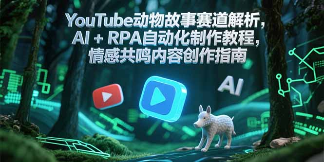 （15174期）YouTube动物故事赛道解析，AI+RPA自动化制作教程，情感共鸣内容创作指南-极速网创