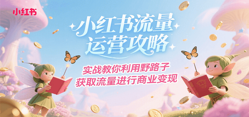 小红书流量运营攻略，实战教你利用野路子获取流量进行商业变现-极速网创
