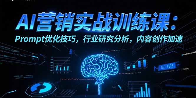 （15465期）AI营销实战训练课：Prompt优化技巧，行业研究分析，内容创作加速-极速网创