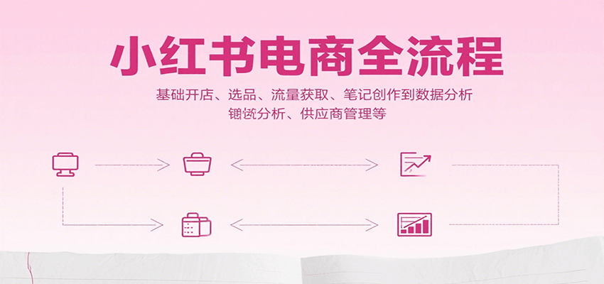 小红书电商全流程，基础开店、选品、流量获取、笔记创作到数据分析、供应商管理等-极速网创