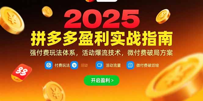 （15357期）拼多多盈利实战指南，强付费玩法，活动爆流技术，微付费破局方案(更新7月)-极速网创