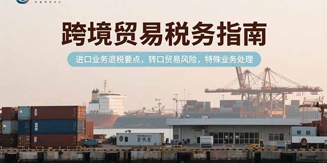 （15381期）跨境贸易税务指南，进口业务退税要点，转口贸易风险，特殊业务处理-极速网创