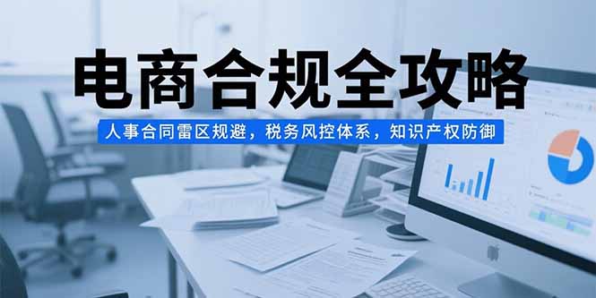 （15377期）电商合规全攻略，人事合同雷区规避，税务风控体系，知识产权防御-极速网创